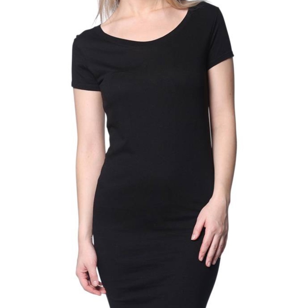NEW Royal Apparel Bamboo Tee Dress, Size XL, Black